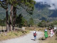 Familia Guaymi­ de vuelta a casa