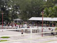 Vista de cancha y una de las piscinas en Borinquito - La Concepción, Bugaba